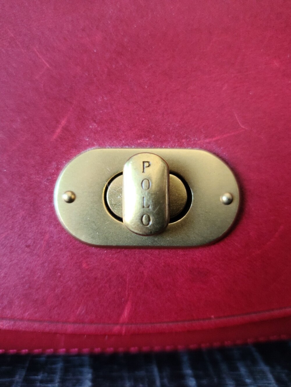 Polo Ralph Lauren Red Leather Saddle Bag - Picture 11 of 14